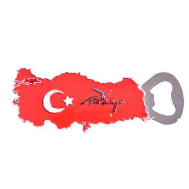 Toptan Türk Bayrak Hari̇ta Açacakli Magnet