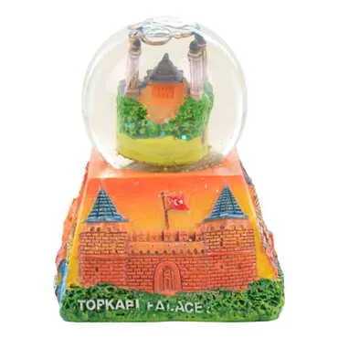 Istanbul Themed Polyester Snow Globe 65 mm
