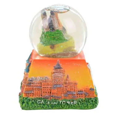 Istanbul Themed Polyester Snow Globe 65 mm - Standart - 2