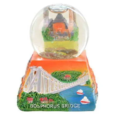 Istanbul Themed Polyester Snow Globe 65 mm - Standart - 4