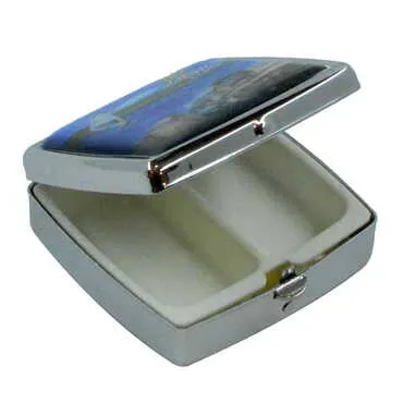 Alacati Region Themed Customised Epoxy Square Pill Box 54x58x18 mm - 3