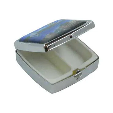 Toptan Çeşme Temalı Myros Metal Kare Hap Kutusu 54x58x18 mm - 2