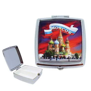 Toptan Özelleştirilebilir Myros Metal Kare Hap Kutusu 54x58x18 mm - Standart