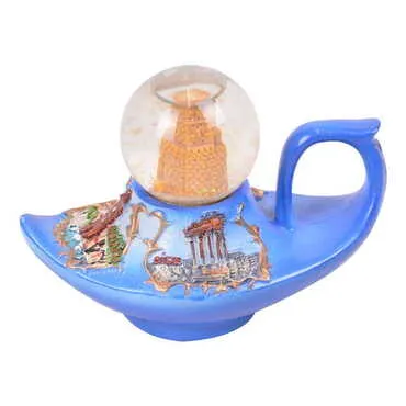 Alanya Themed Polyester Aladdin's Lamp Shaped Snow Globe - Standart - 2