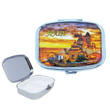 Customazible Customised Epoxy Rectangle Pill Box 57x45x15 mm
