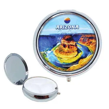 City Themed Customised Epoxy Round Pill Box 50x15 mm