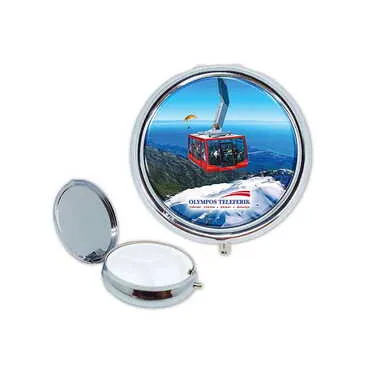 Toptan Teleferik Temalı Myros Yuvarlak Hap Kutusu 50x15 mm - Standart