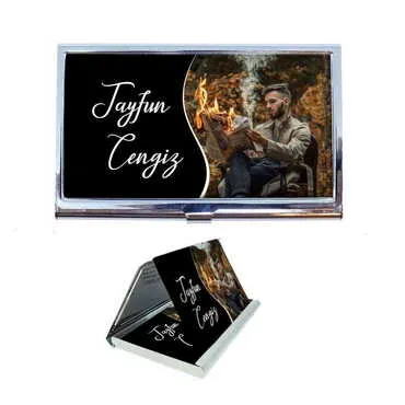 Man Themed Customised Metal Card Holder 94x60x8 mm - Standart - 2