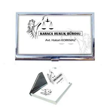Attorney Themed Customised Metal Card Holder 94x60x8 mm - Standart - 2