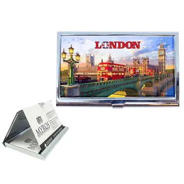 City Themed Customised Metal Card Holder 94x60x8 mm - Standart - 2
