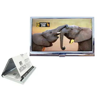 Zoo Themed Customised Metal Card Holder 94x60x8 mm