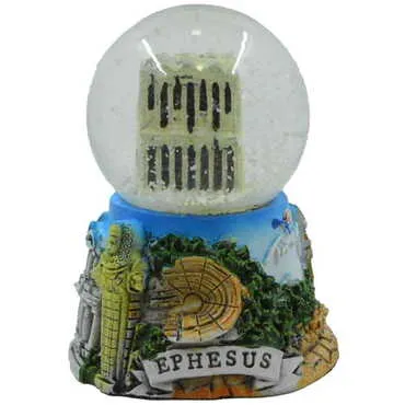 Ephesus Polyester Blue Color Snow Globe 45Mm
