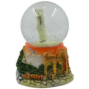Ephesus Polyester Orange Color Snow Globe 45Mm - Standart - 3