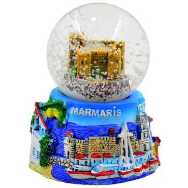Marmaris Icmeler Turunc Polyester Snow Globe 45Mm - Standart - 3