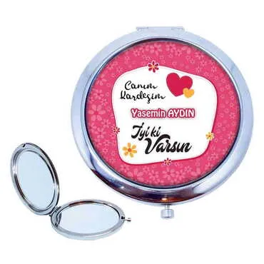 Friend Themed Customised Metal Epoxy Travel Make Up Compact Mirror 70x11 mm - Standart - 2