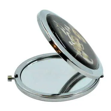 Ataturk Themed Customised Metal Epoxy Travel Make Up Compact Mirror 70x11 mm - 3