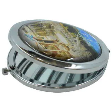 Ephesus Themed Customised Metal Epoxy Travel Make Up Compact Mirror 70x11 mm - 2