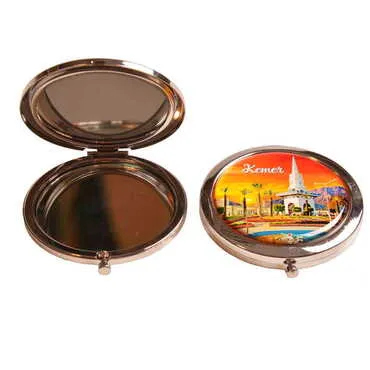 Toptan Kemer Temalı Myros Metal Yuvarlak Ayna 70x11 mm