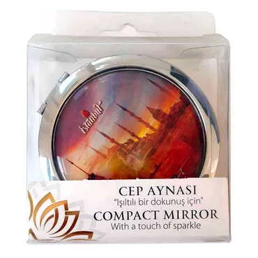 Customazible Customised Metal Epoxy Travel Make Up Compact Mirror 70x11 mm - Standart - 2