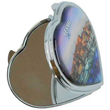 Toptan Çeşme Temalı Myros Metal Kalp Ayna 70x65x8 mm - Standart - 2