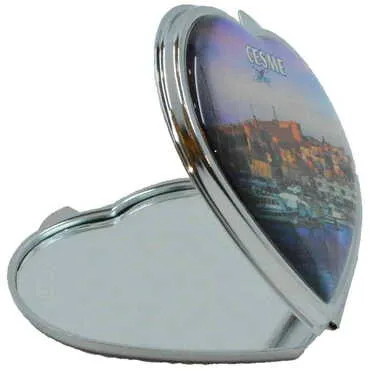 Toptan Çeşme Temalı Myros Metal Kalp Ayna 70x65x8 mm - Standart - 3