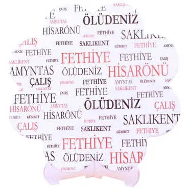 Fethiye Region Themed Turkish Ceramic Custom Themed Daisy Trivet 182 mm - Standart