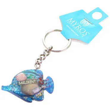 Fethiye Themed Customised Transparent Polyester Keyring