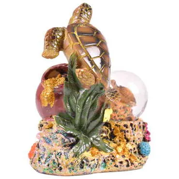Polyester Turtle Snow Ball Figurine 14Cm - Standart - 2