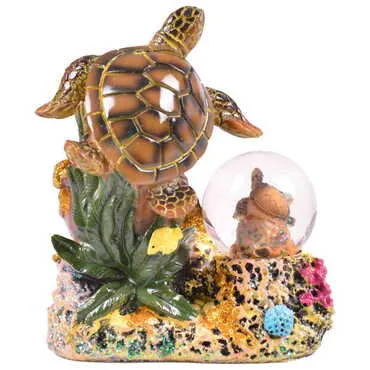 Polyester Turtle Snow Ball Figurine 14Cm - Standart - 3