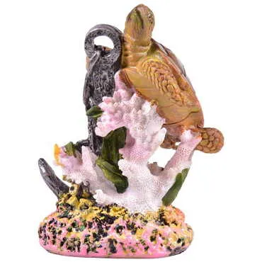 Polyester Turtle Anchor Figurine 14Cm - Standart - 3