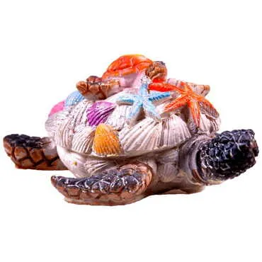 Polyester Feeding Turtle Figurine - Standart - 4
