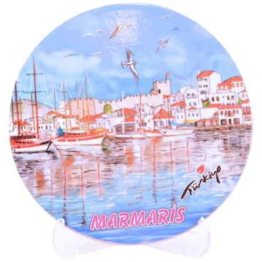 Toptan Marmaris Temalı Myros Yöresel Yuvarlak Ni̇hale 160 Mm