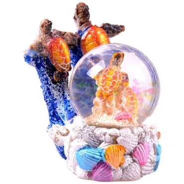 Polyester 2 Turtles Snow Globe 35mm