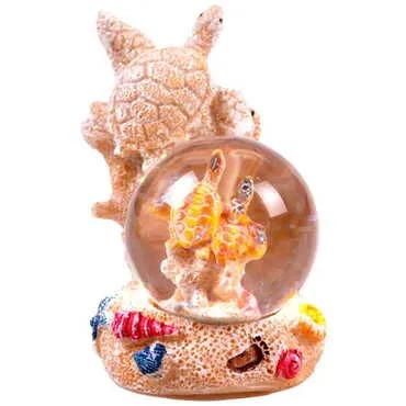 Polyester 2 Turtles Snow Globe 45mm - Standart - 3