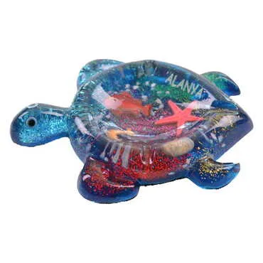 Alanya Themed Transparent Polyester Turtle Shaped Ashtray - 3