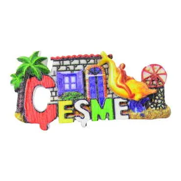 Toptan Çeşme Temalı Polyester Uv Baskılı Magnet
