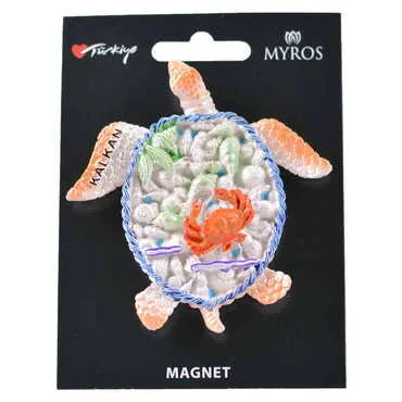 Kalkan Themed Polyester Backing Carded Stoned And Nacrous Fridge Magnet