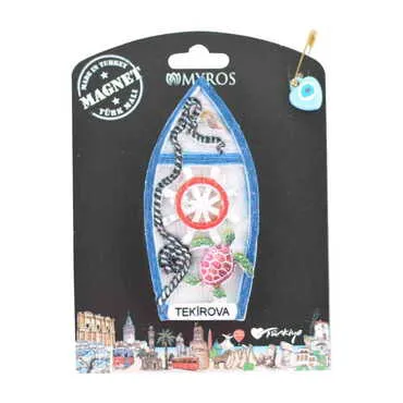 Tekirova Themed Polyester Backing Carded Stoned And Nacrous Fridge Magnet