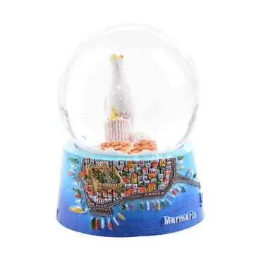 Marmaris Themed Polyester Snowglobe 65 Mm - Standart - 4