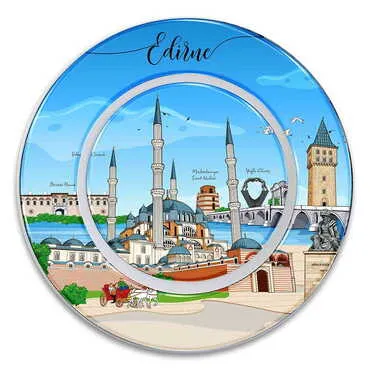 City Themed Customised Ceramic Epoxy Souvenir Plate 20 cm - Standart - 3