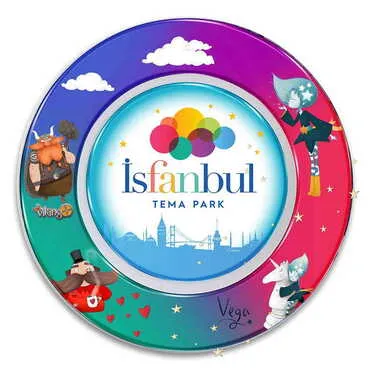 Theme Park Themed Customised Ceramic Epoxy Souvenir Plate 20 cm