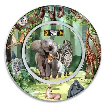 Zoo Themed Customised Ceramic Epoxy Souvenir Plate 20 cm - Standart