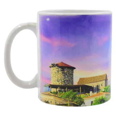 Ayvalik Themed Customised Porcelain Souvenir Travel Mug 80x95 mm - 3