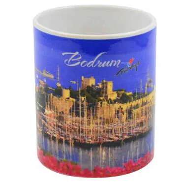 Toptan Bodrum Temalı Seramik Özel Baskılı Kupa 80x95 mm - 2