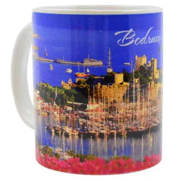 Toptan Bodrum Temalı Seramik Özel Baskılı Kupa 80x95 mm - 3