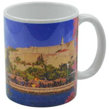 Cesme Themed Customised Porcelain Souvenir Travel Mug 80x95 mm - Standart - 2