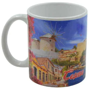 Cesme Themed Customised Porcelain Souvenir Travel Mug 80x95 mm - Standart - 3