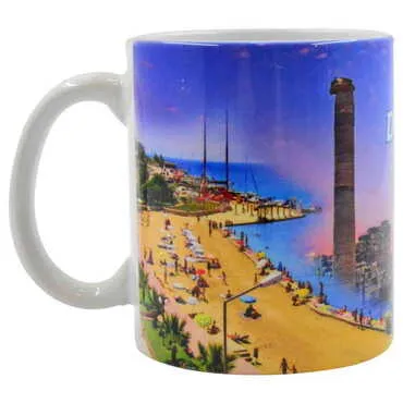 Didim Themed Customised Porcelain Souvenir Travel Mug 80x95 mm - 3