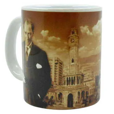 Izmir Themed Customised Porcelain Souvenir Travel Mug 80x95 mm - 2
