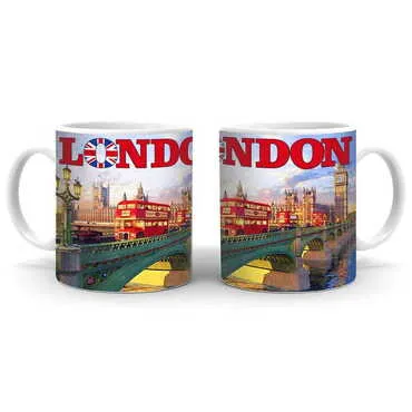 City Themed Customised Porcelain Souvenir Travel Mug 80x95 mm - Standart - 2